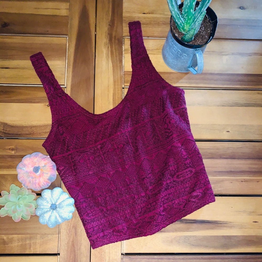 Maroon Crop Top NEVER WORN